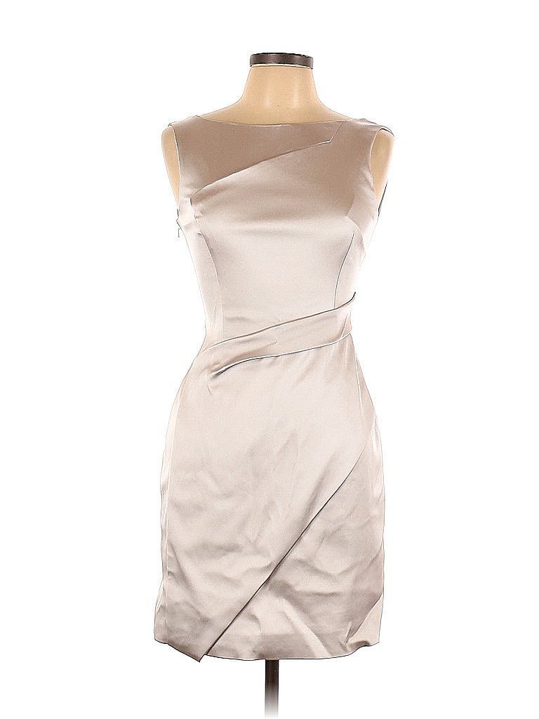 Karen Millen Solid Ivory Tan Cocktail Dress Size 8 - 83% off | thredUP