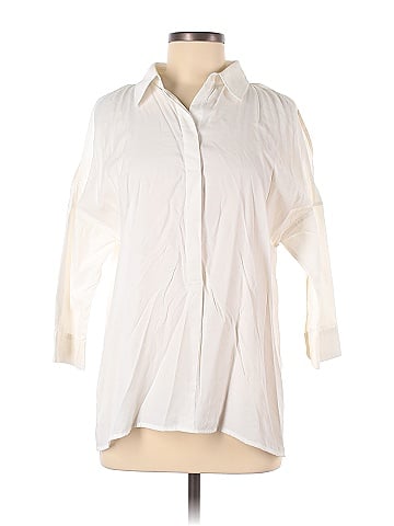 KF/KaufmanFranco Collective White Cold Shoulder Button Down (view 1)