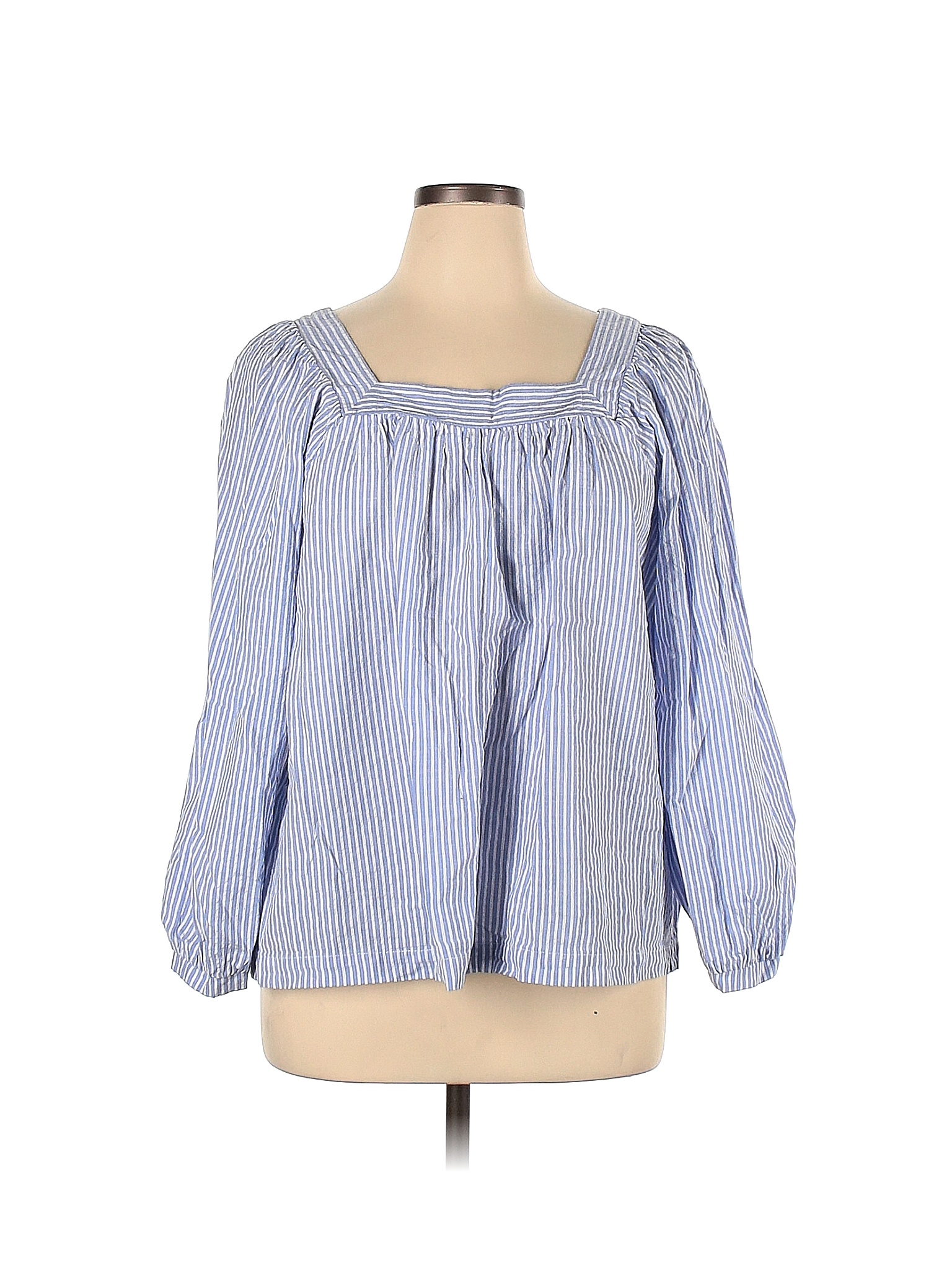 Terra Ss Long Shirt Vista Blue Stripes