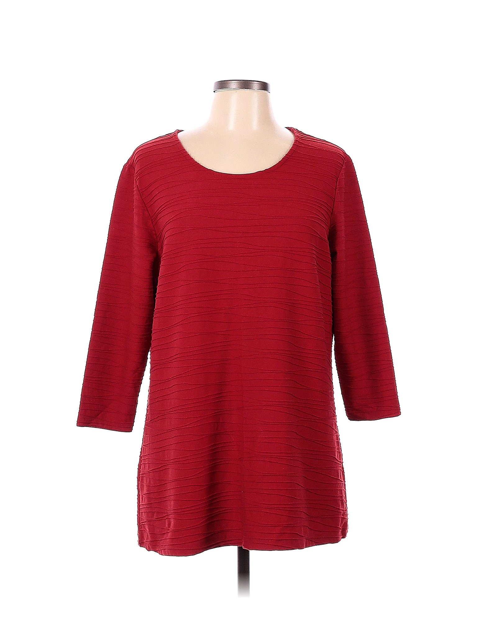 North Style Solid Colored Red Long Sleeve Top Size L - 79% off | thredUP