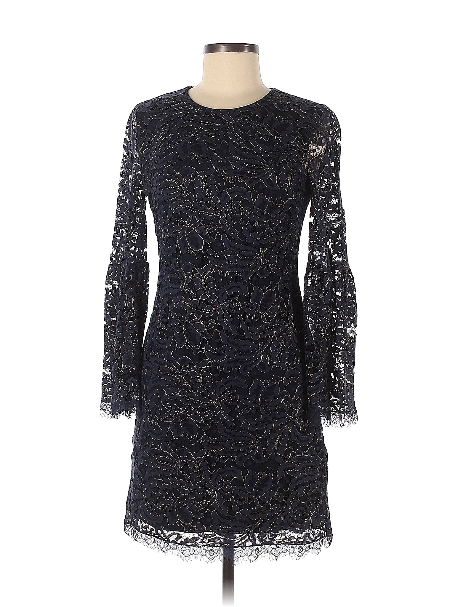 Dress the Population Solid Blue Navy Paige Sheath Size M 82 off thredUP