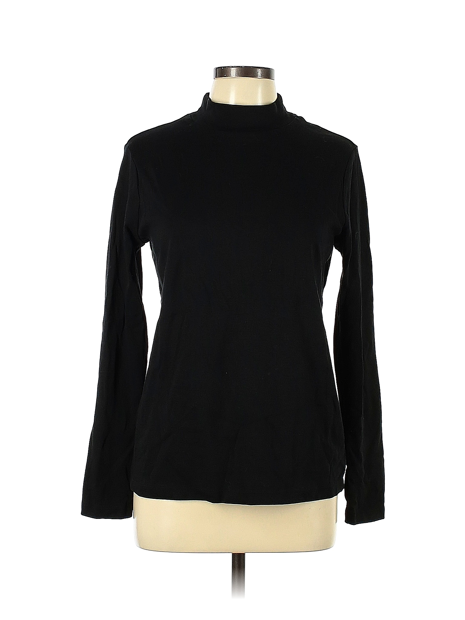 White Stag 100% Cotton Black Long Sleeve Turtleneck Size L - 52% off ...