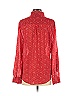 Forever 21 Polka Dots Damask Hearts Brocade Red Long Sleeve Blouse Size M - photo 2