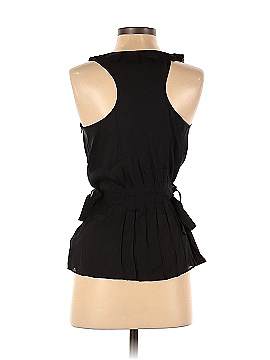 Chanel 100% Rayon Black Sleeveless Blouse Size EU 40 / US 10