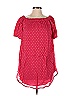 TRYB 100% Viscose Red Short Sleeve Blouse Size S - photo 1