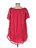 TRYB 100% Viscose Red Short Sleeve Blouse Size S - photo 2