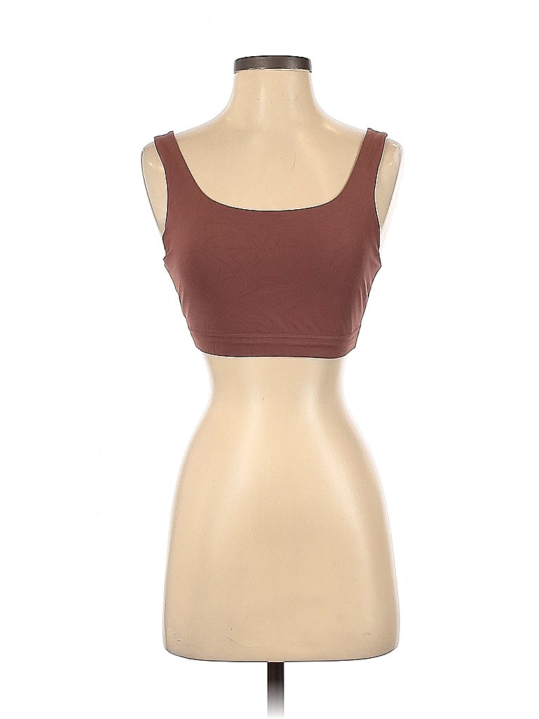 Athleta Solid Brown Sports Bra Size S 60 off thredUP