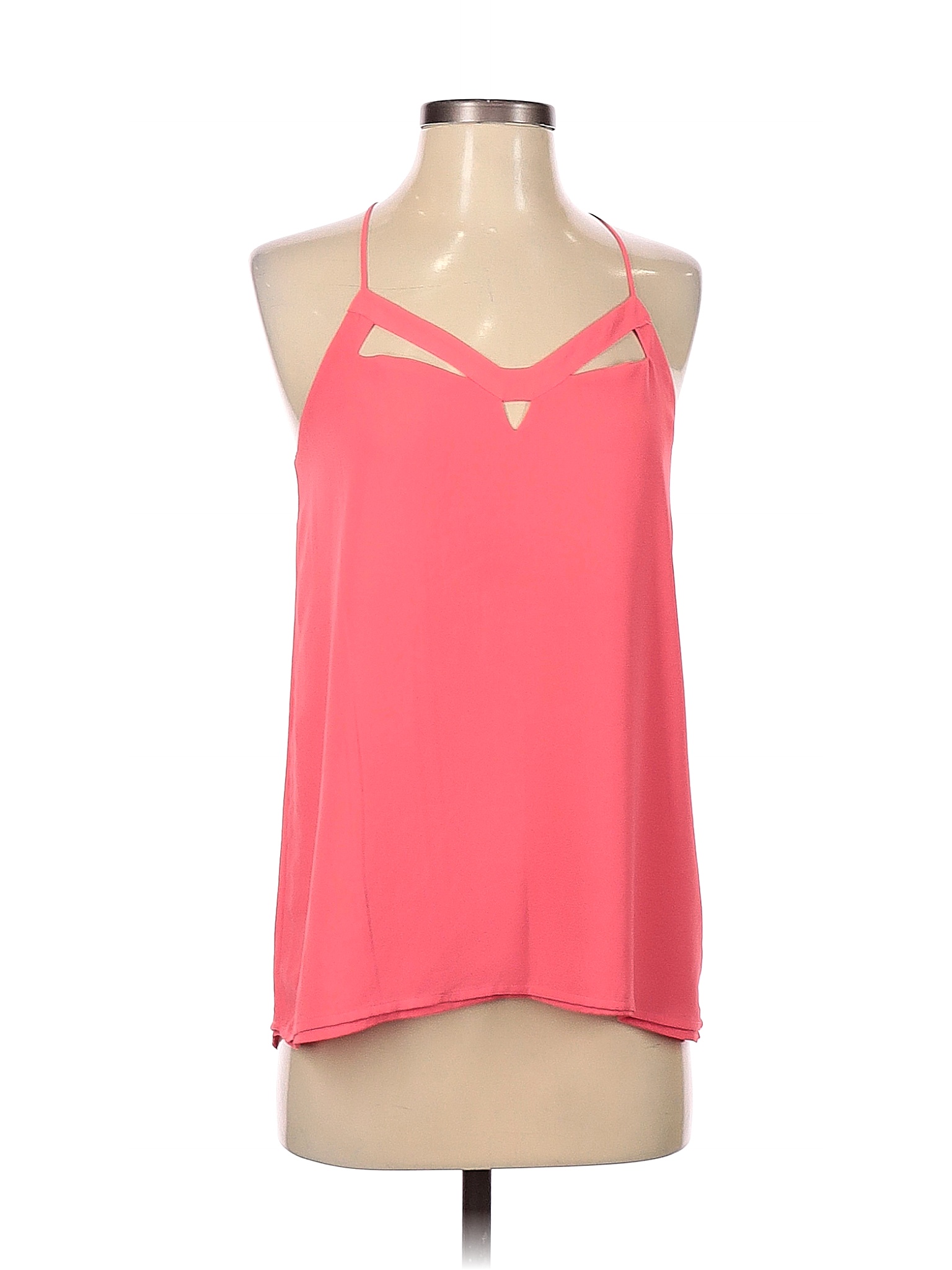 Express Outlet Solid Pink Sleeveless Blouse Size S 72 off thredUP