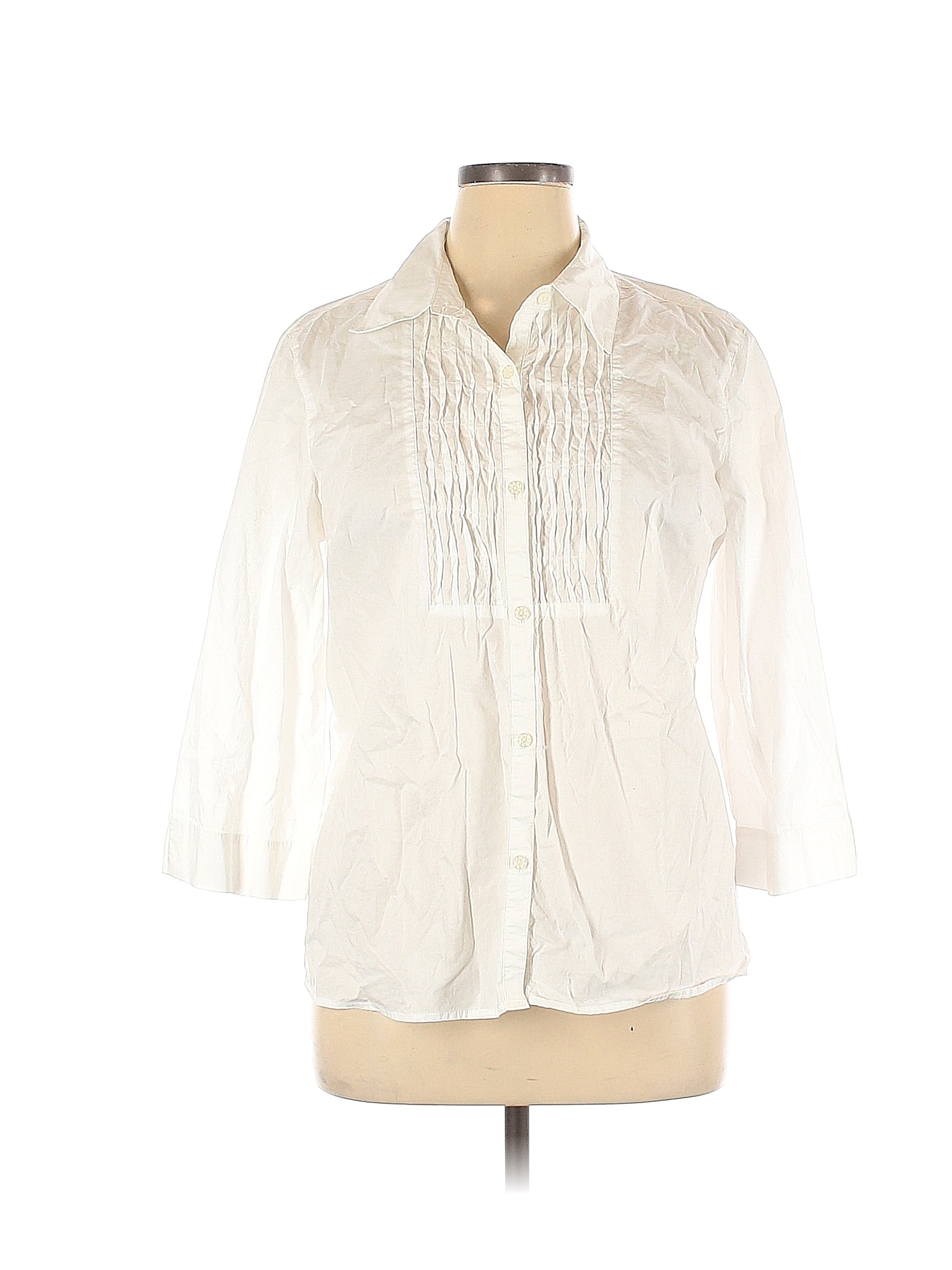 Koret Solid White Long Sleeve Button-Down Shirt Size XL - 84% off | thredUP