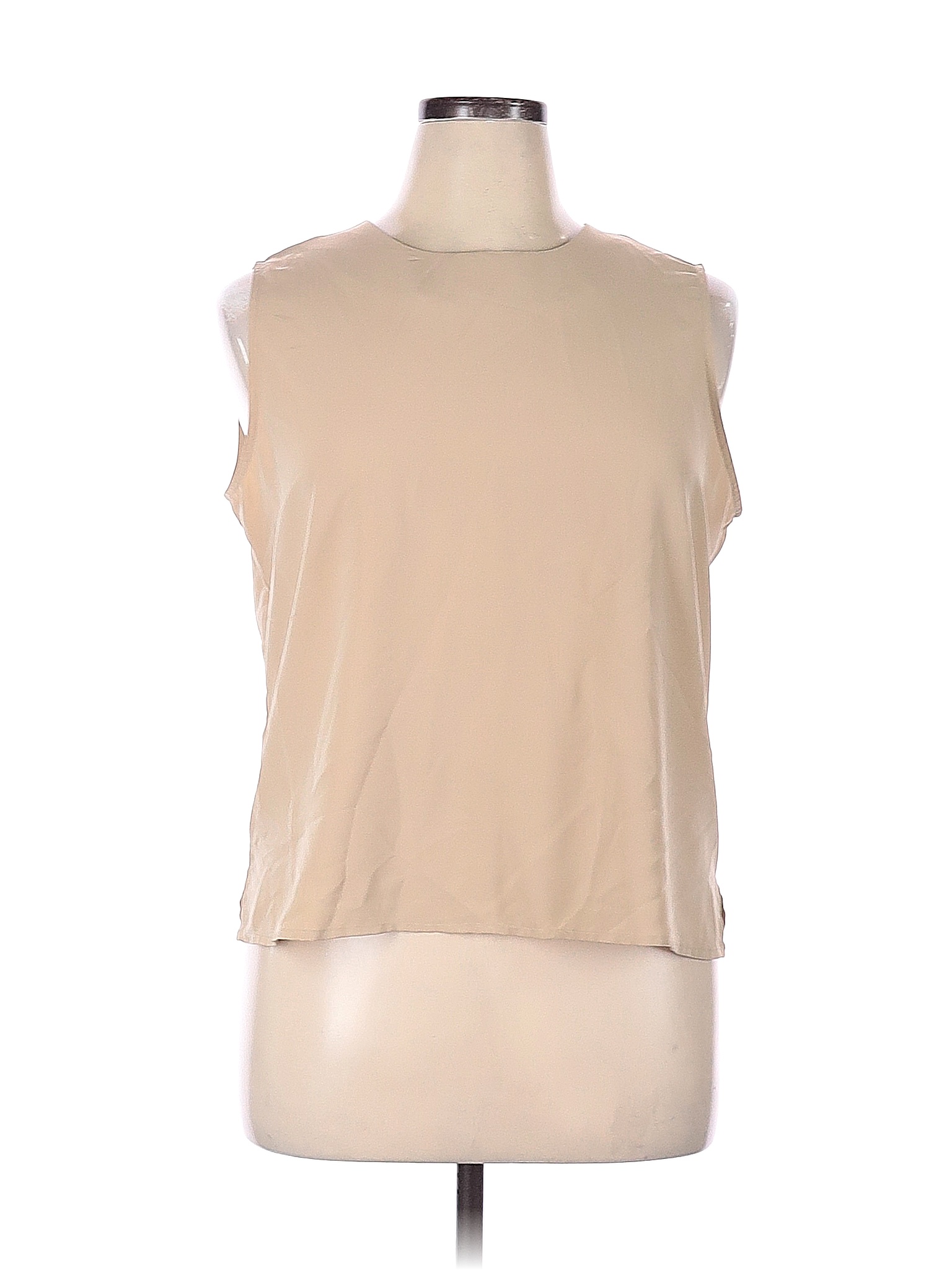 Notations 100% Polyester Tan Sleeveless Blouse Size XL - 55% off | thredUP