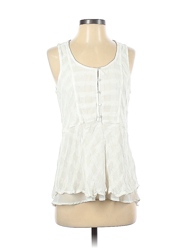 Lucky Brand 100% Viscose White Sleeveless Top Size S - 74% off | thredUP