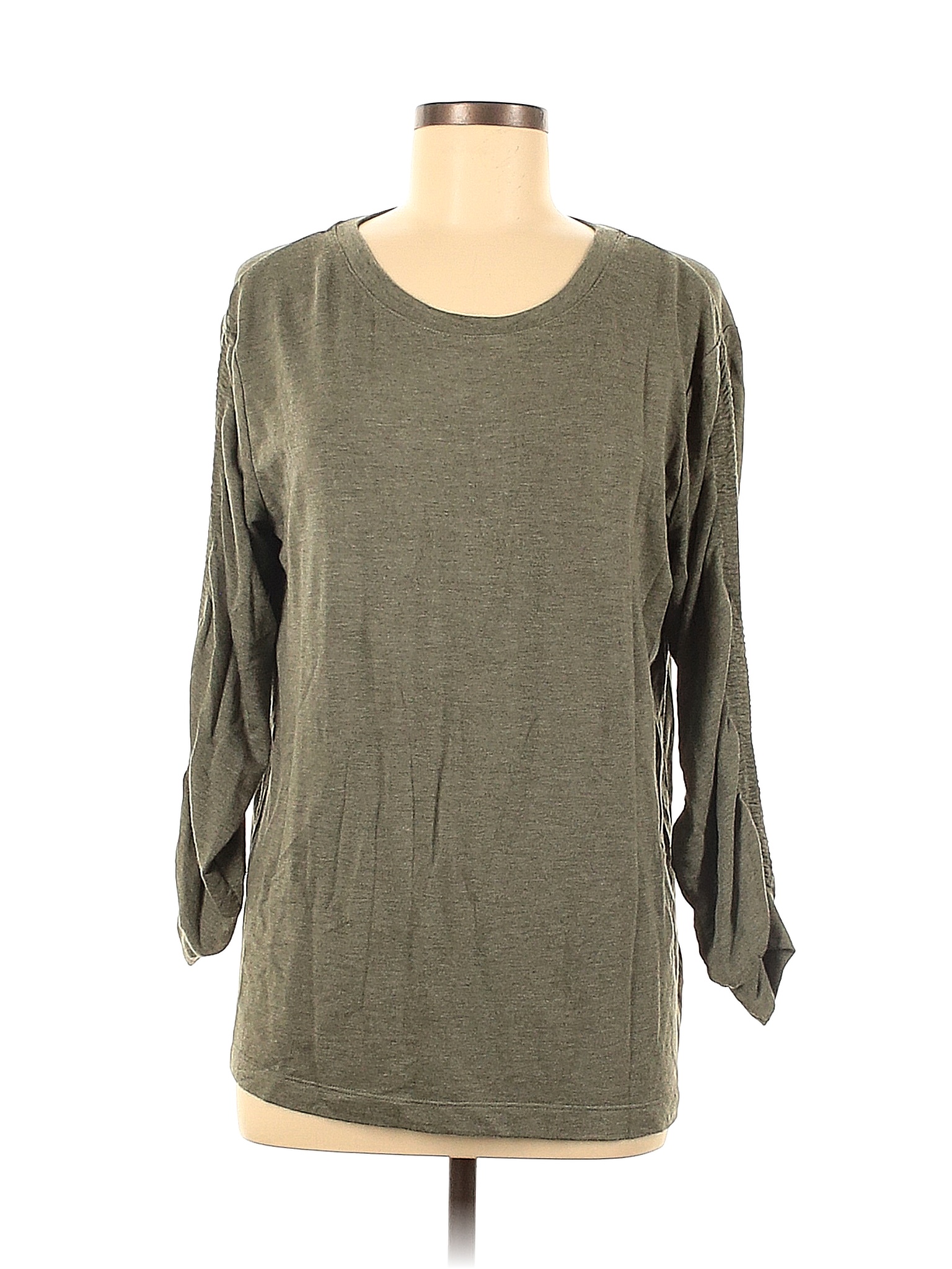 Jane and Delancey Solid Green Long Sleeve Top Size M - 68% off | thredUP