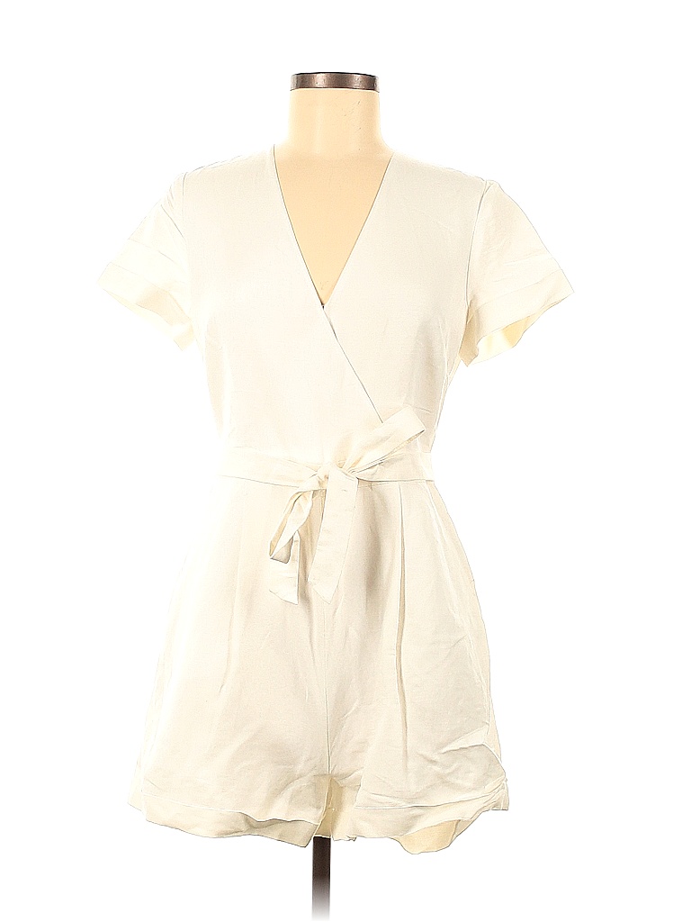 Banana Republic Solid Ivory White Romper Size 6 67 off thredUP