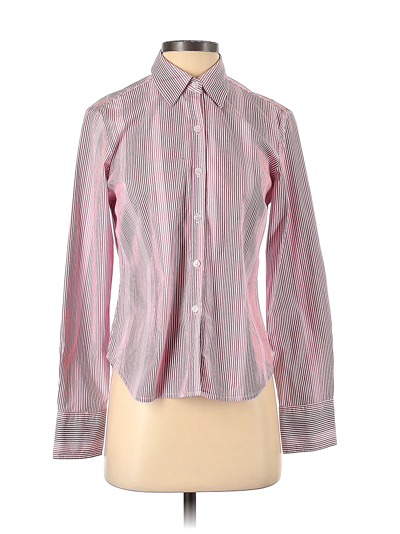 Tangents Stripes Pink Long Sleeve Button Down Shirt Size M 47 Off