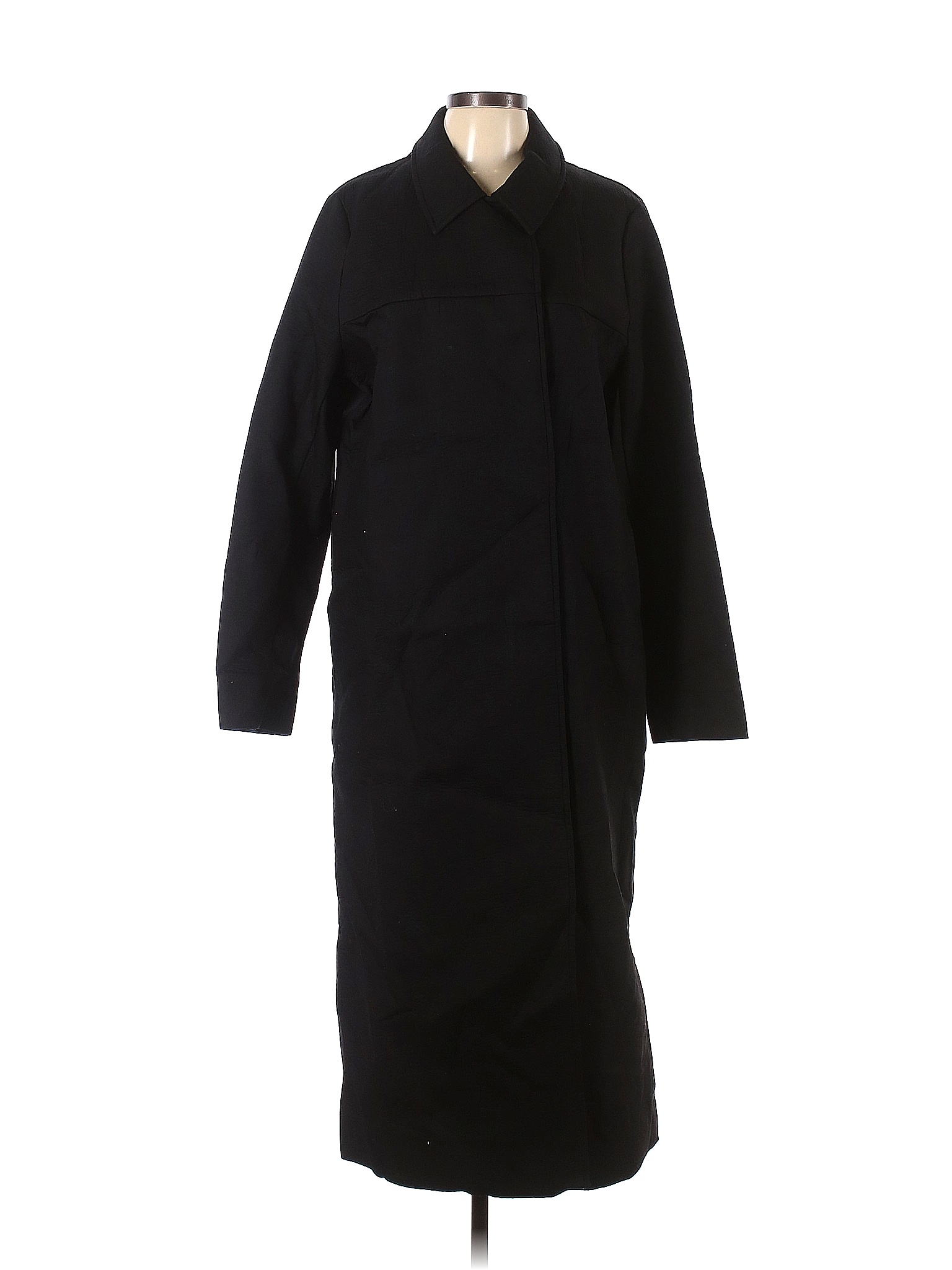 Cos 100% Cotton Solid Black Coat Size L - 70% off | thredUP