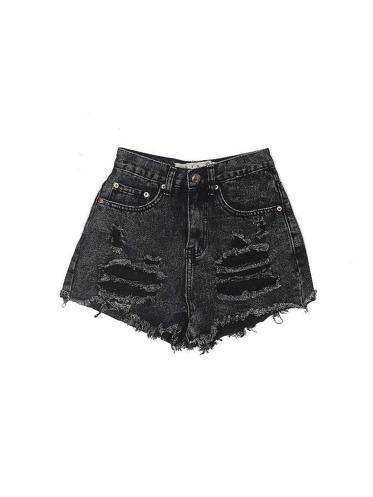 Denim & Co Black Denim Shorts Size 2 62 off thredUP