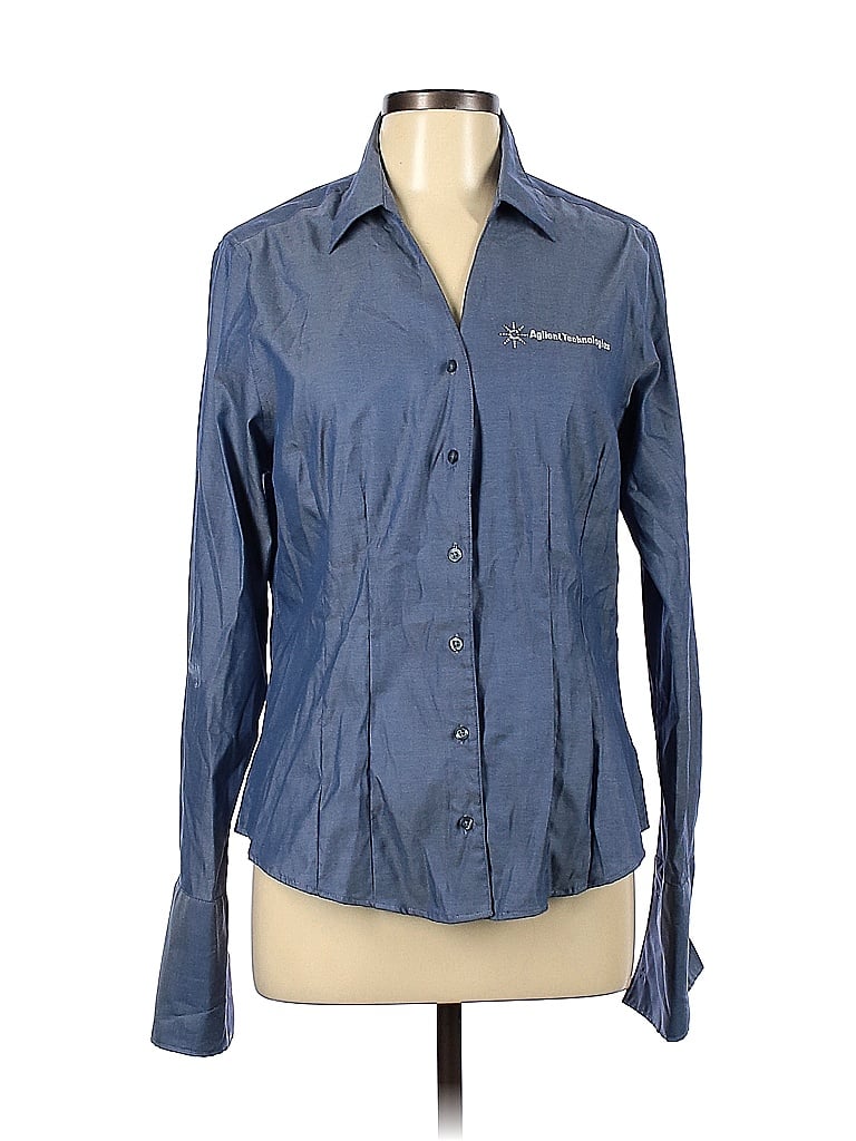 Pre-owned Red House Long Sleeve Button Down Shirt In Blue