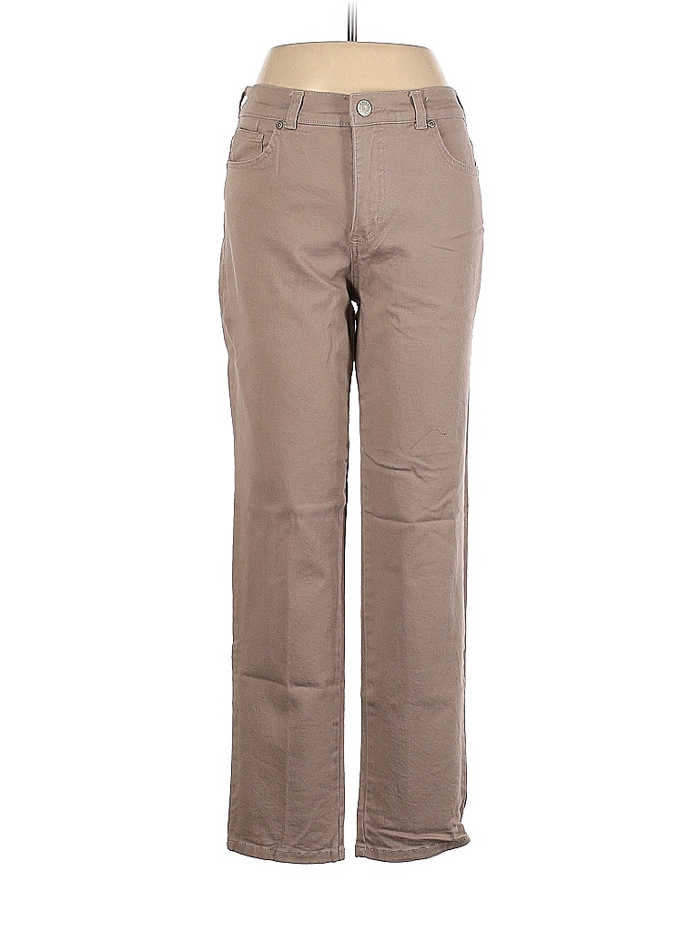 Basic Editions Solid Brown Tan Jeans Size 6 52 off thredUP