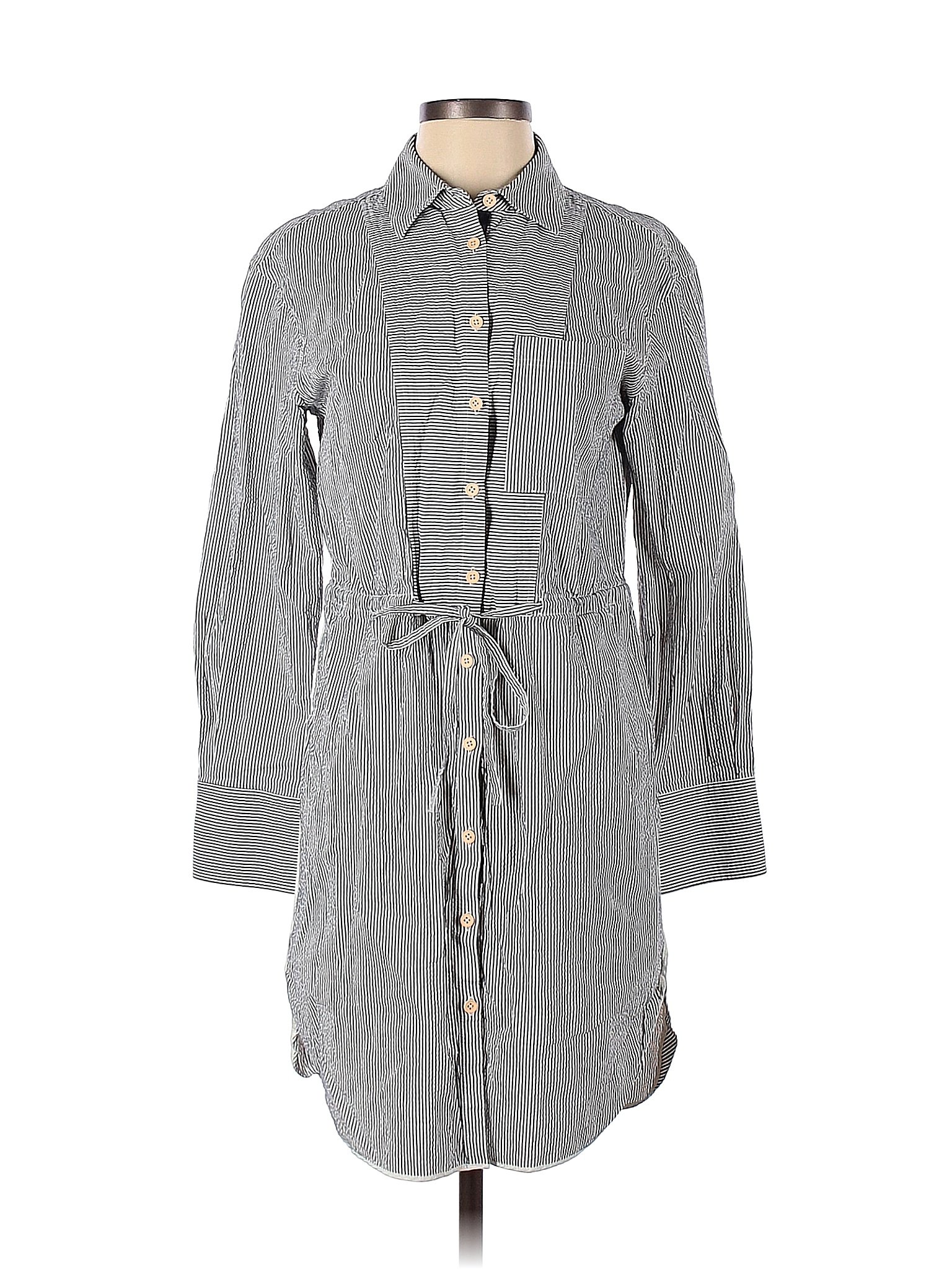 Jason Wu Gray Stripe Seersucker Shirtdress Size 4 - 78% off | ThredUp