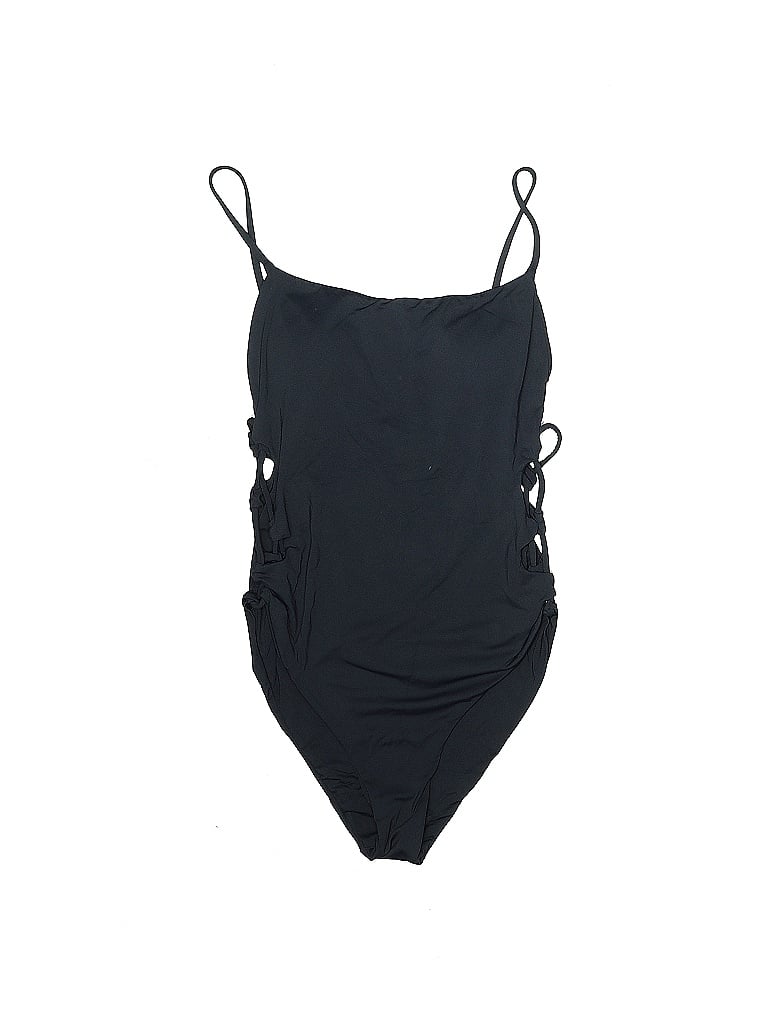 Roxy Solid Black Gray One Piece Swimsuit Size S - 60% off | thredUP
