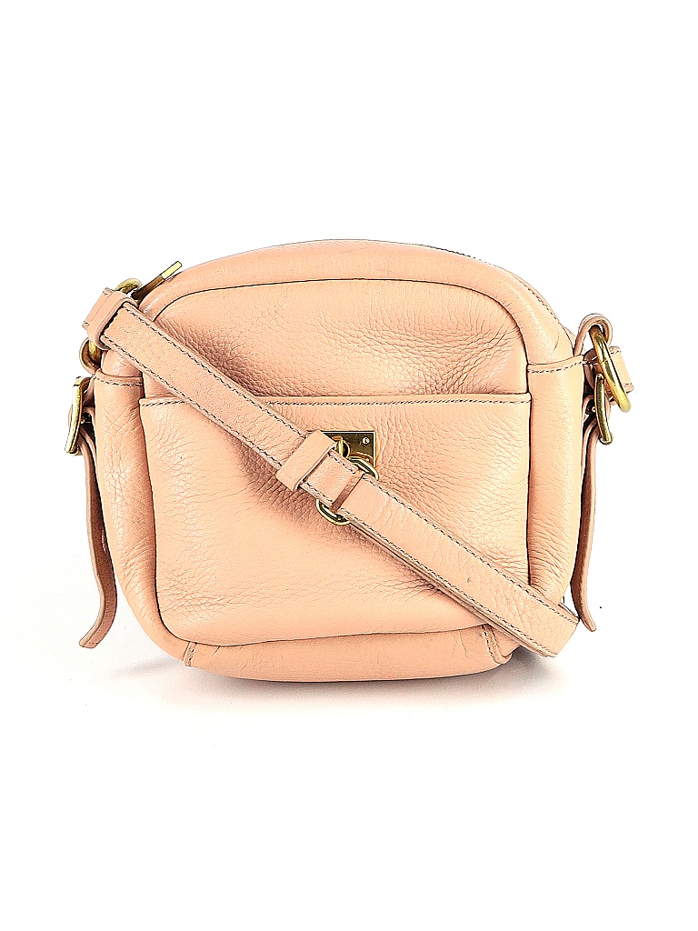 J.Crew 100 Leather Solid Colored Pink Leather Crossbody Bag One Size