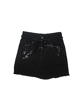 Philosophy Di Lorenzo Serafini Black Sequin Denim Shorts (view 1)