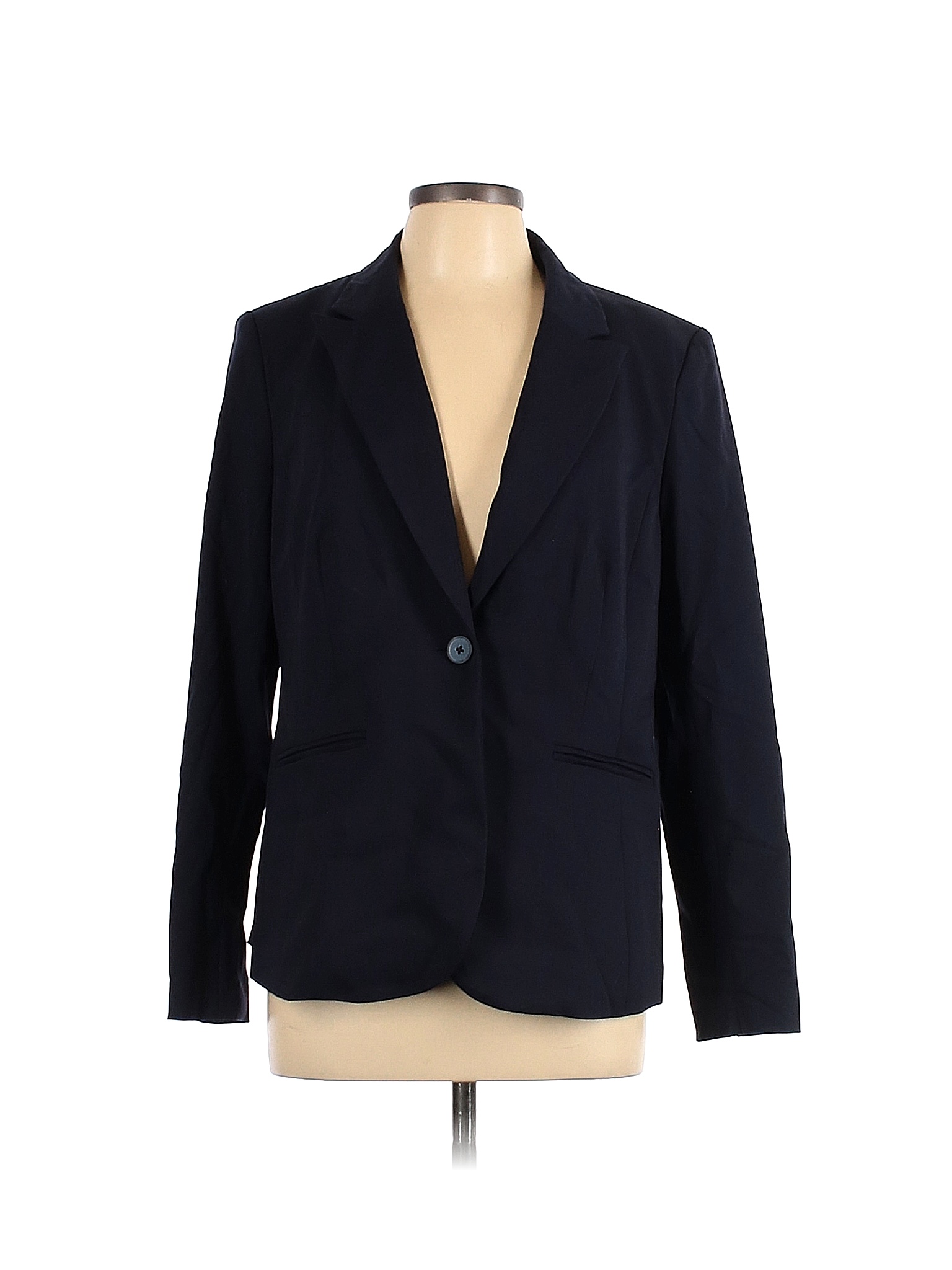 Liz Claiborne Solid Black Blue Blazer Size 12 - 60% off | thredUP