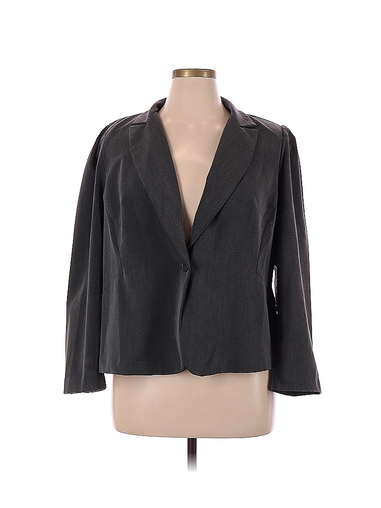 Ashley Stewart Black Gray Blazer Size 16 (Plus) - 76% off | thredUP