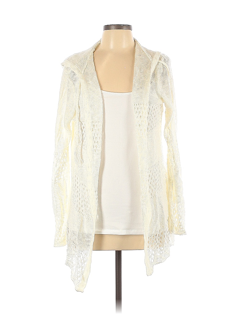 Love Ellie 100% Acrylic Solid Ivory Cardigan Size XL - 71% off | thredUP