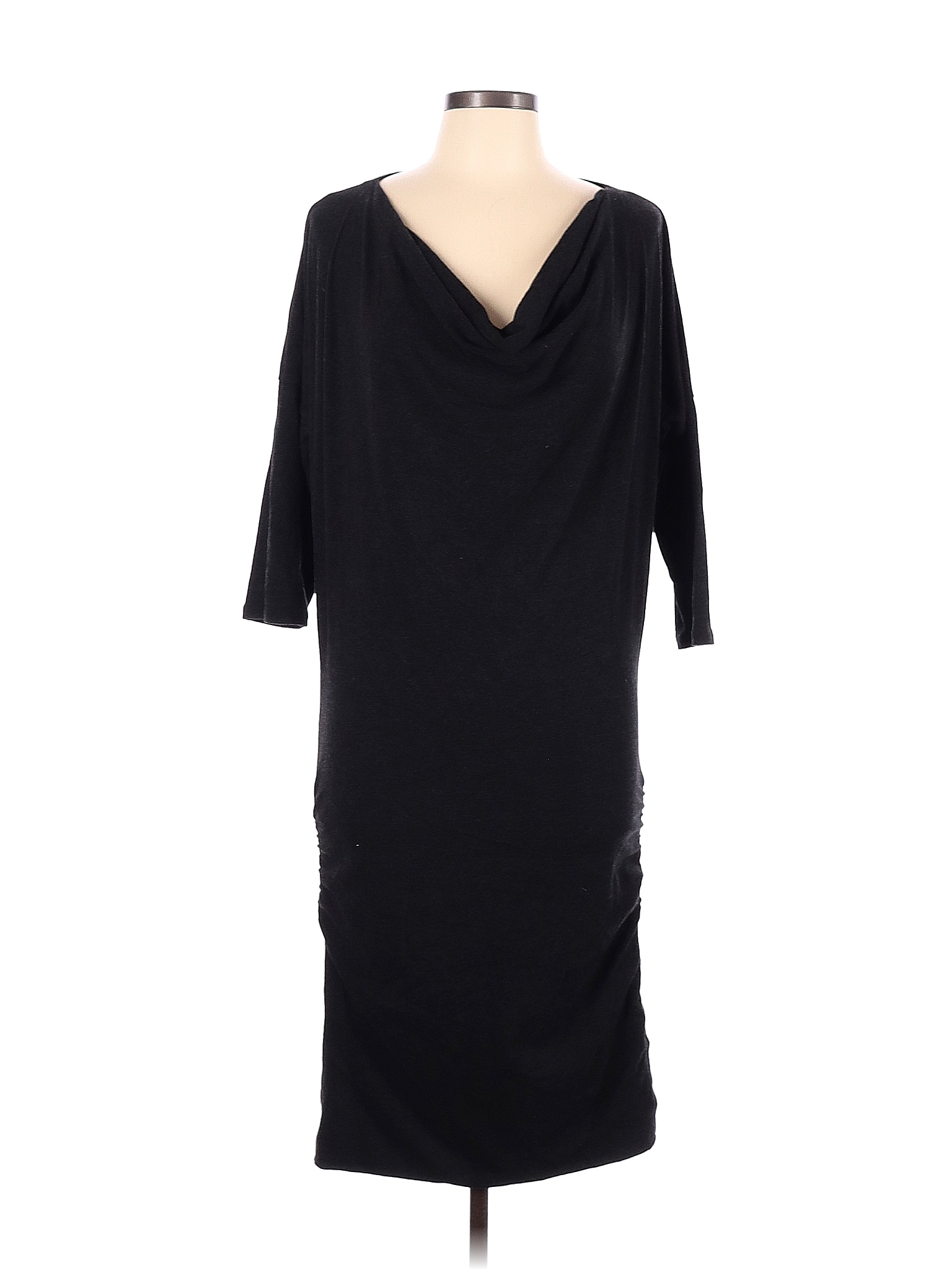 James Perse Solid Black Casual Dress Size Lg (3) 85 off thredUP