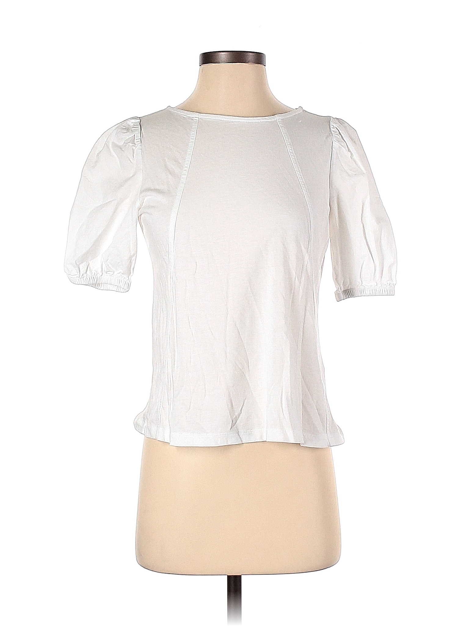 Banana Republic Factory Store Solid White Short Sleeve Top Size XS 83 off thredUP