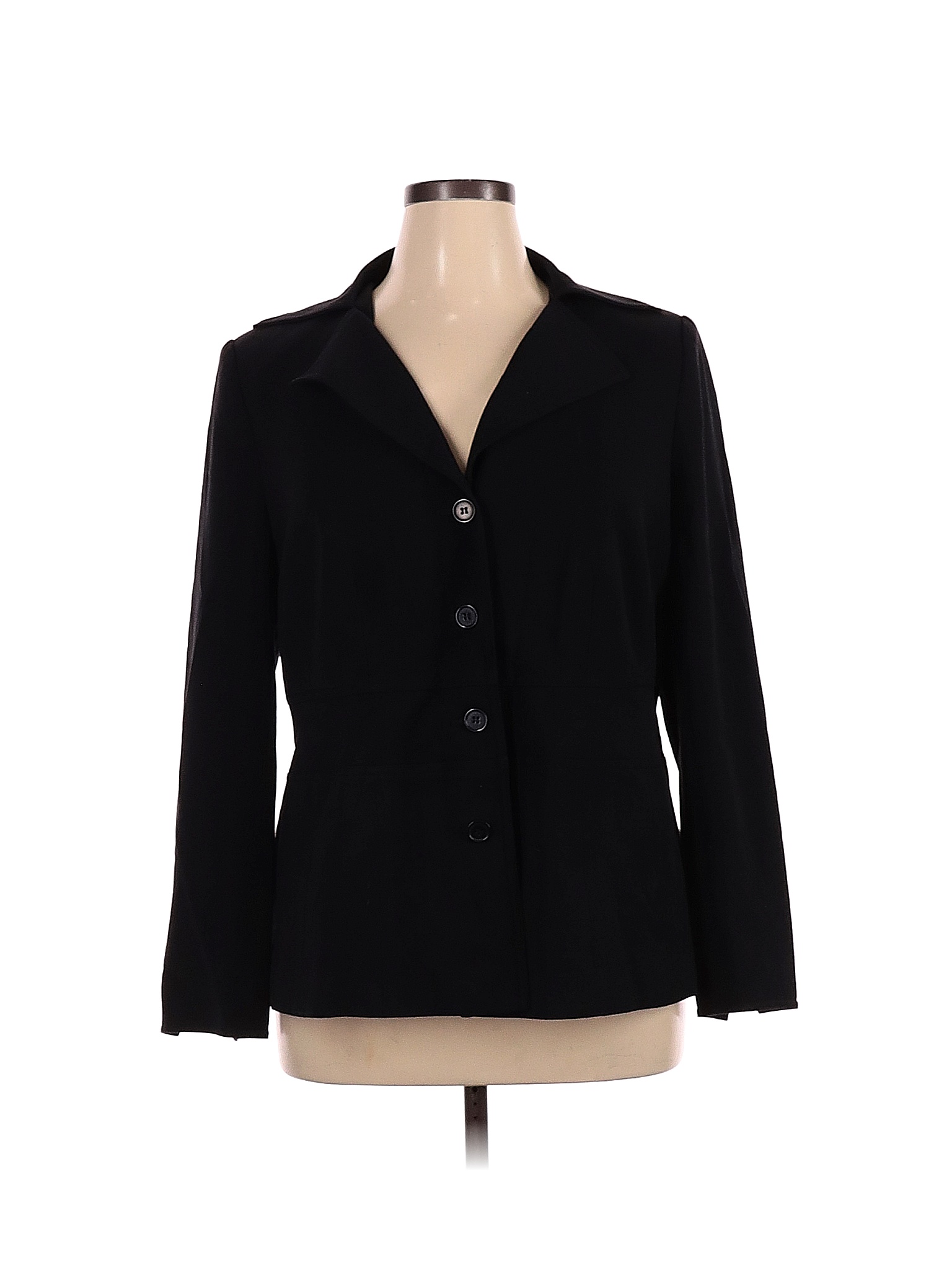 Lane Bryant Solid Black Blazer Size 14 (Plus) 80 off thredUP