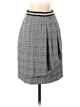 Slate & Willow Grey Plaid Wrap Skirt (view 1)