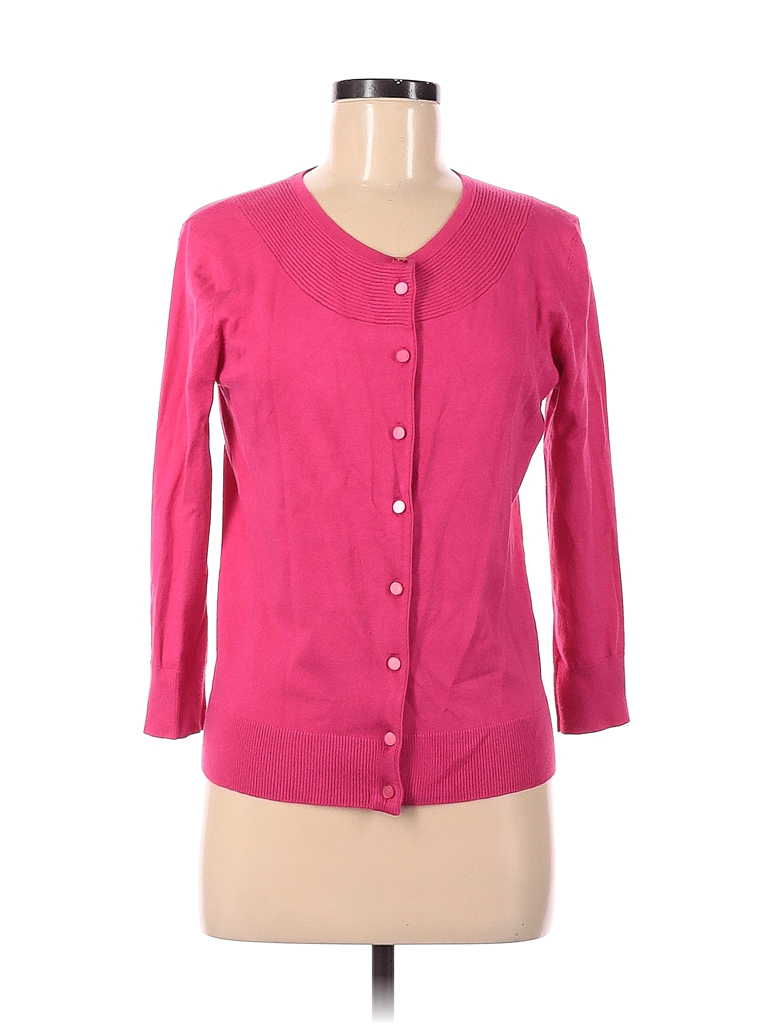 Cable & Gauge Solid Pink Cardigan Size M 68 off thredUP