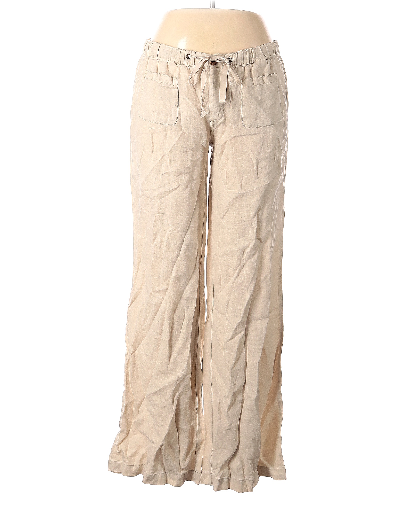 Joie 100% Linen Solid Colored Ivory Linen Pants Size 8 - 82% off | thredUP