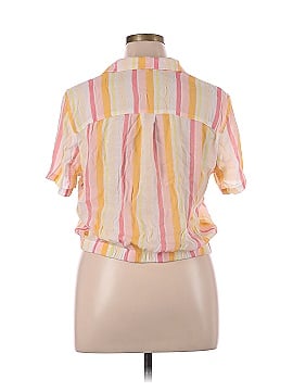 Candie's Short Sleeve Button-Down Shirt (view 2)