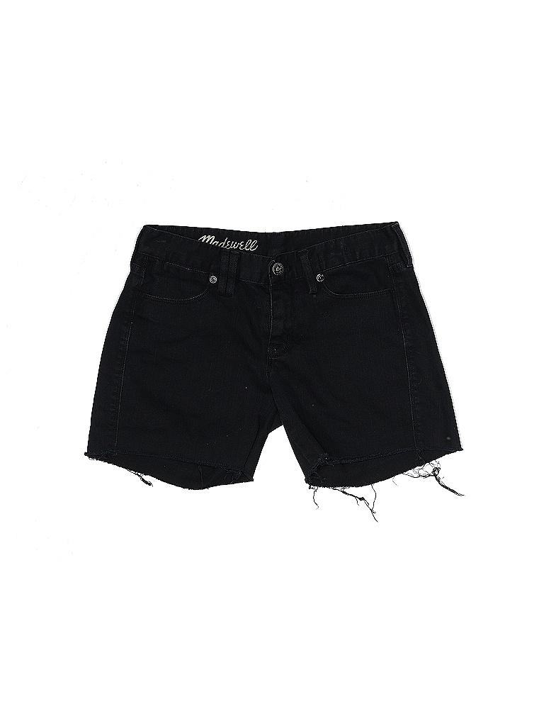 Madewell Solid Black Denim Shorts 25 Waist - photo 1