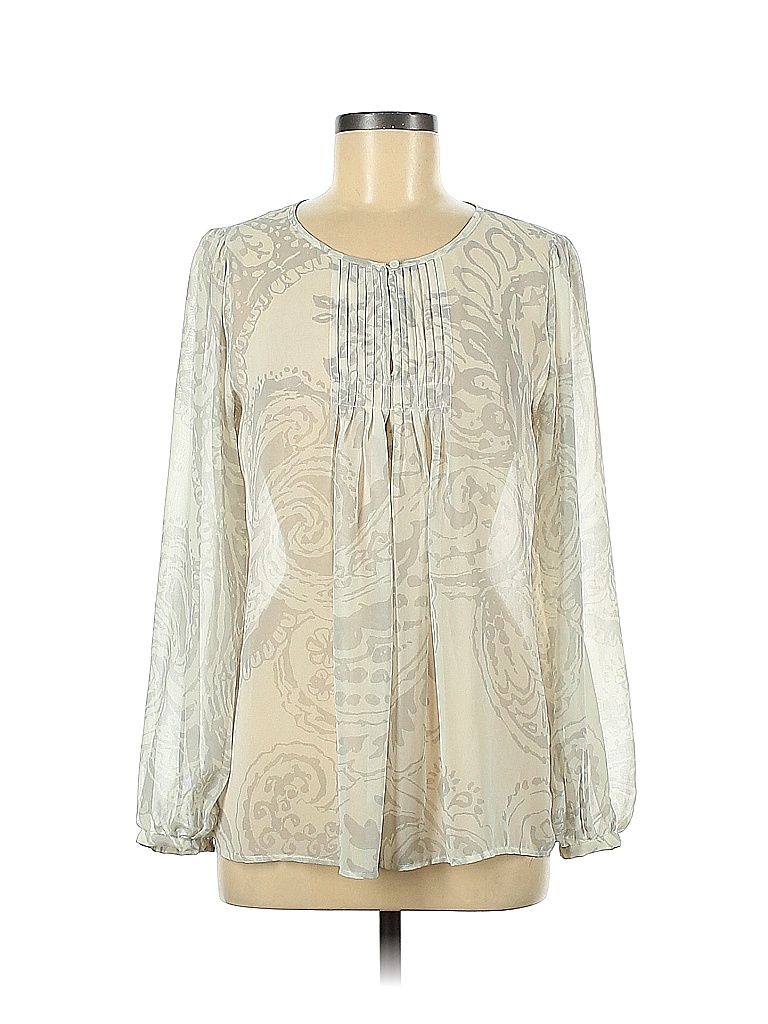CAbi 100% Polyester Paisley White Long Sleeve Blouse Size S - 83% off ...