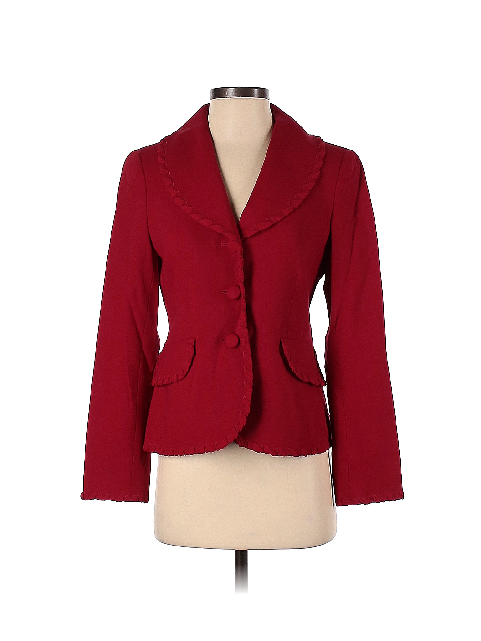 Doncaster Solid Colored Red Blazer Size 2 88 Off Thredup