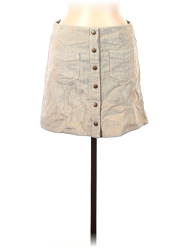She + Sky 100% Cotton Tortoise Tan Casual Skirt Size M - photo 1