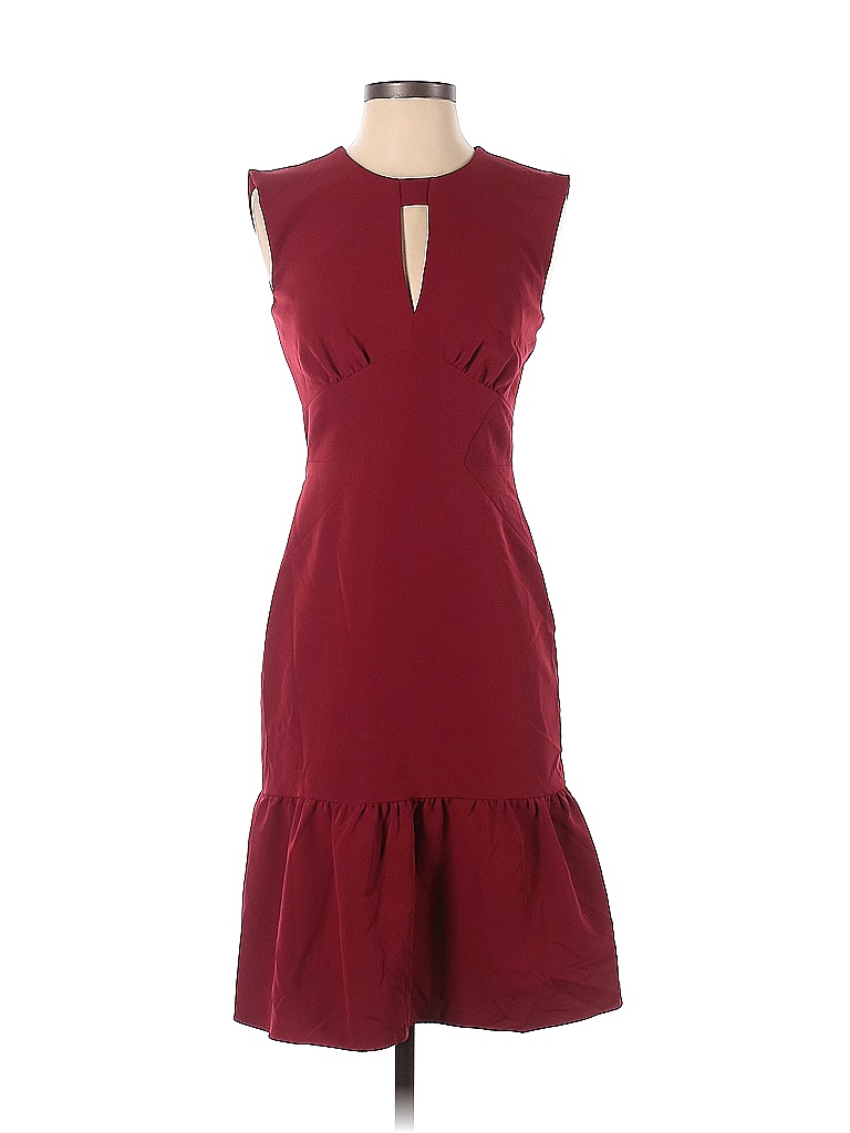 Milly Solid Colored Red Burgundy Peyton Dress Size 2 86 off thredUP