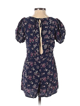 Louna Navy Floral Puff Sleeve Romper (view 2)