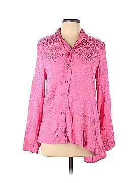 Koché Pink Leopard Asymmetric Shirt (view 1)