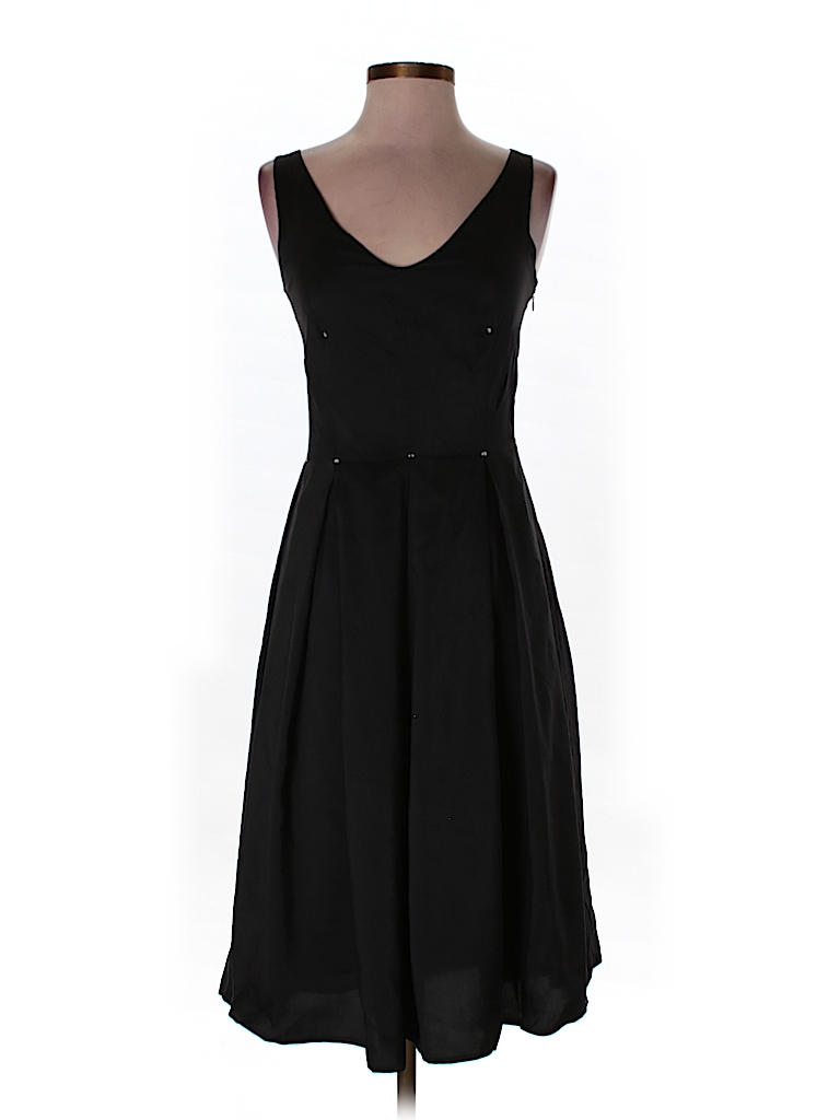 Max Studio Solid Black Silk Dress Size 2 - 96 % off | thredUP