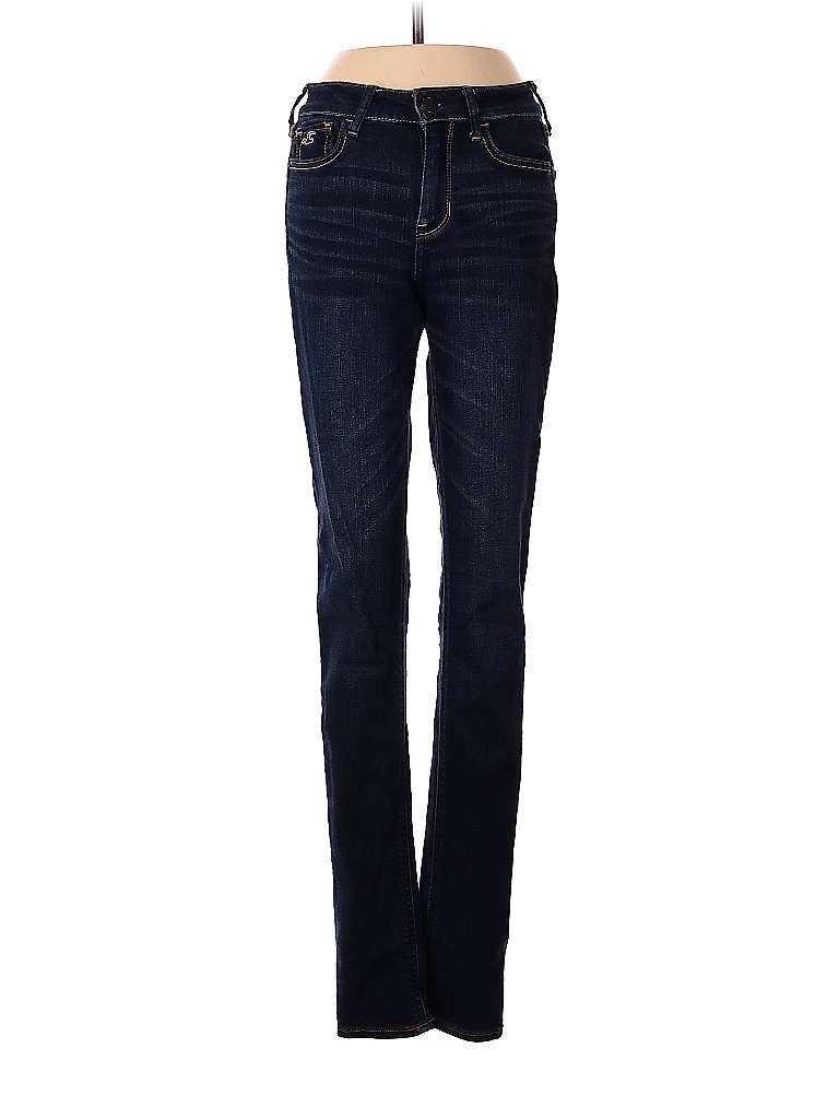 Hollister Solid Blue Jeans 23 Waist - 81% off | thredUP