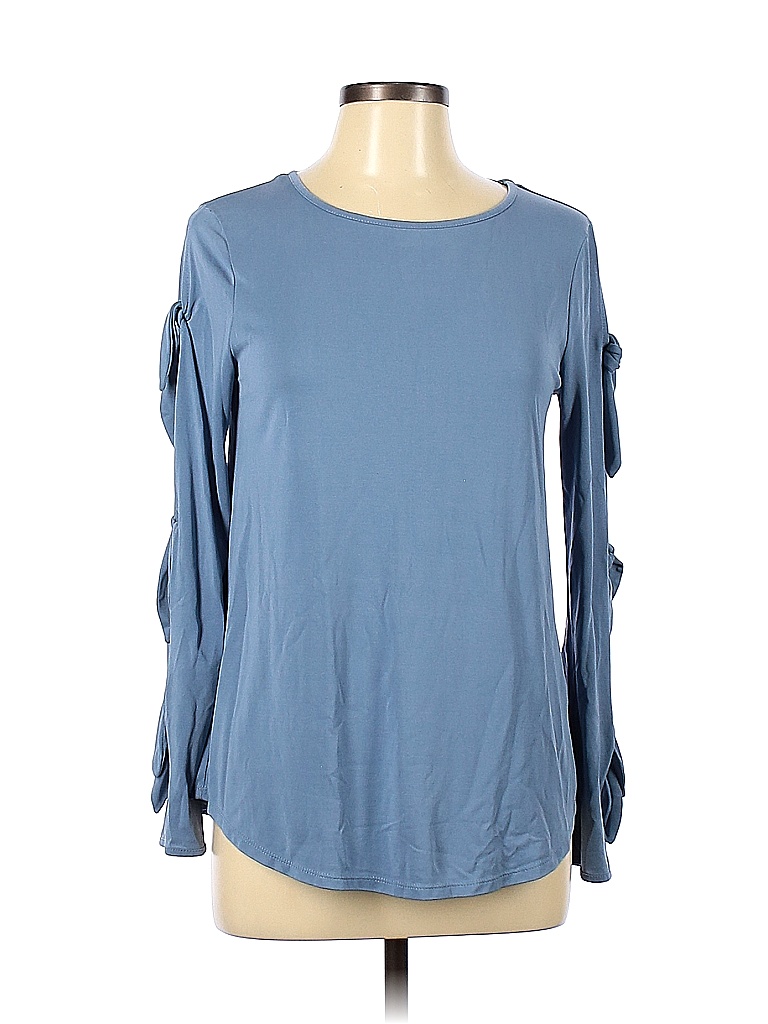 Cable & Gauge Solid Blue Long Sleeve Top Size M - 51% off | thredUP