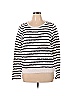Saks Fifth Avenue Stripes White Pullover Sweater Size XL - photo 1