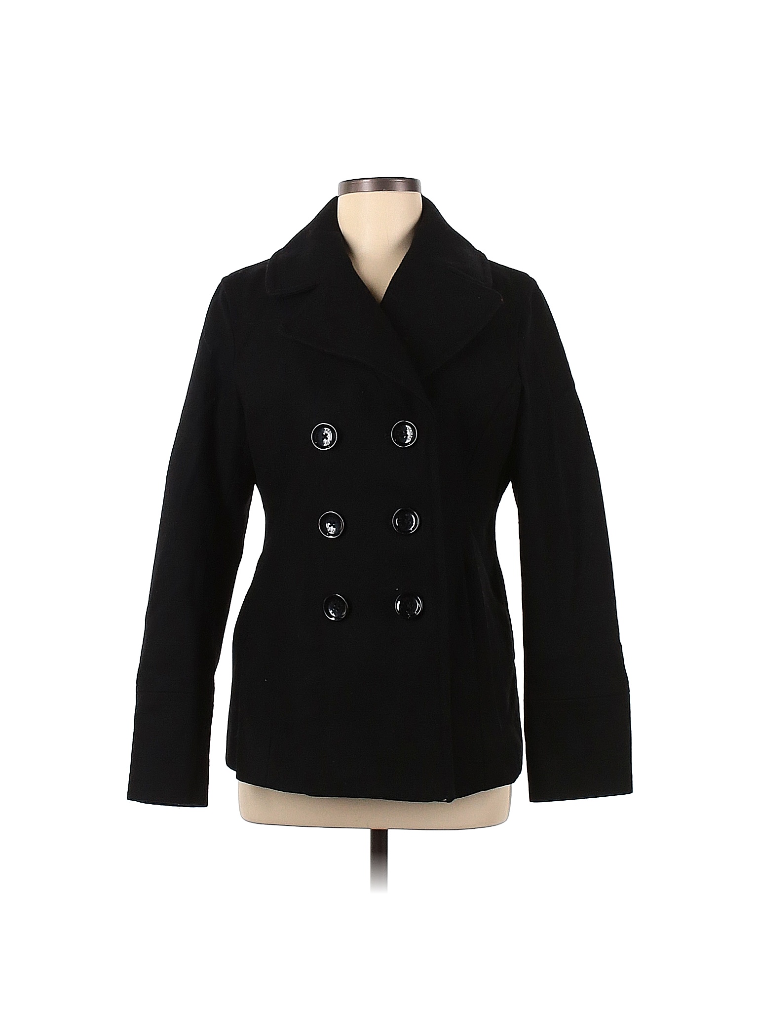 MICHAEL Michael Kors Solid Black Wool Coat Size M - 82% off | thredUP