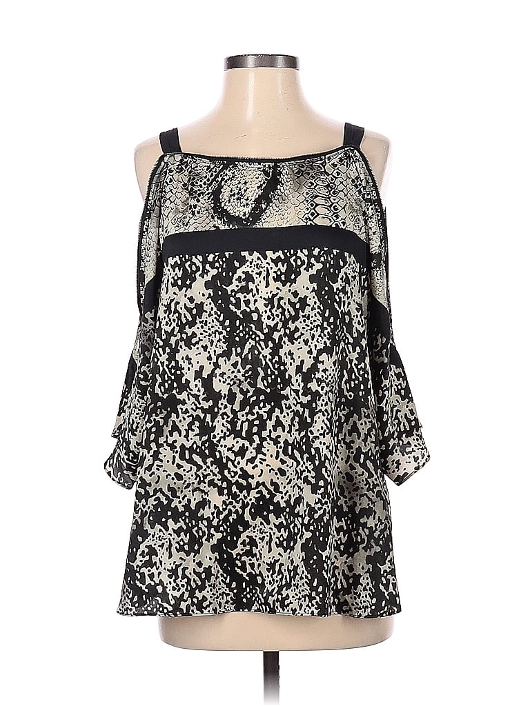 Pre-owned Lola And Sophie 3/4 Sleeve Blouse In Brown