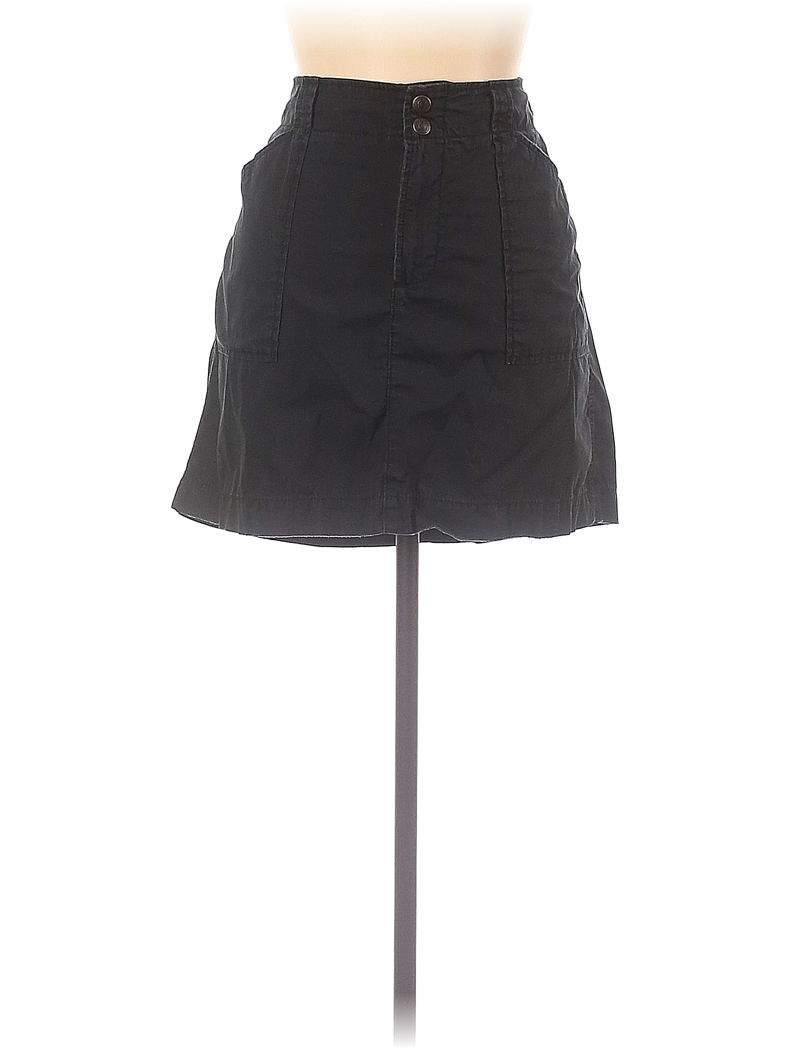 Gap Solid Black Casual Skirt Size 12 88 off thredUP